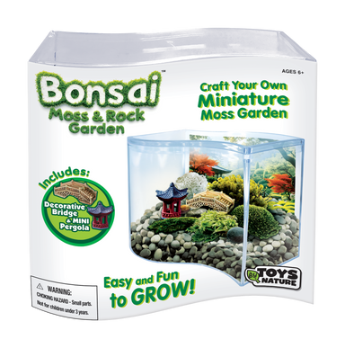 Bonsai Moss &amp; Rock Garden Wave Terrarium