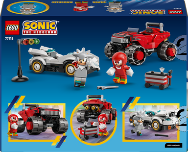 LEGO&reg; Sonic the Hedgehog&trade; Silver&rsquo;s Car vs. Knuckles&rsquo; Monster Truck 77118
