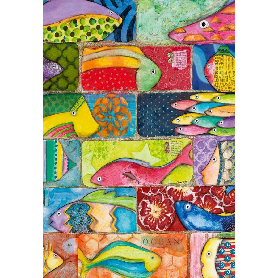 Puzzle Moments: Splashy Fish Tiles 300pc Puzzle