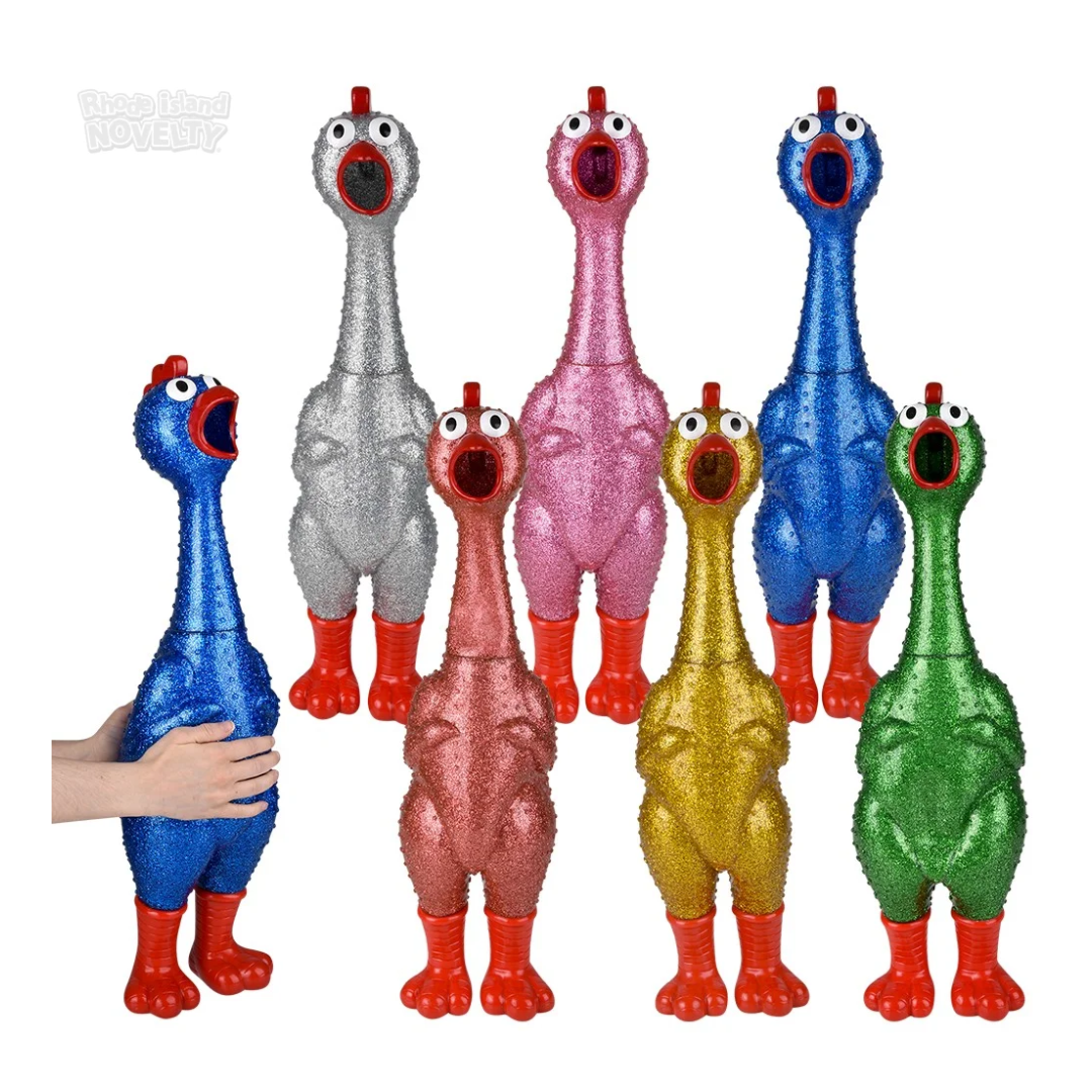 Giant Sparkle Rubber Chicken