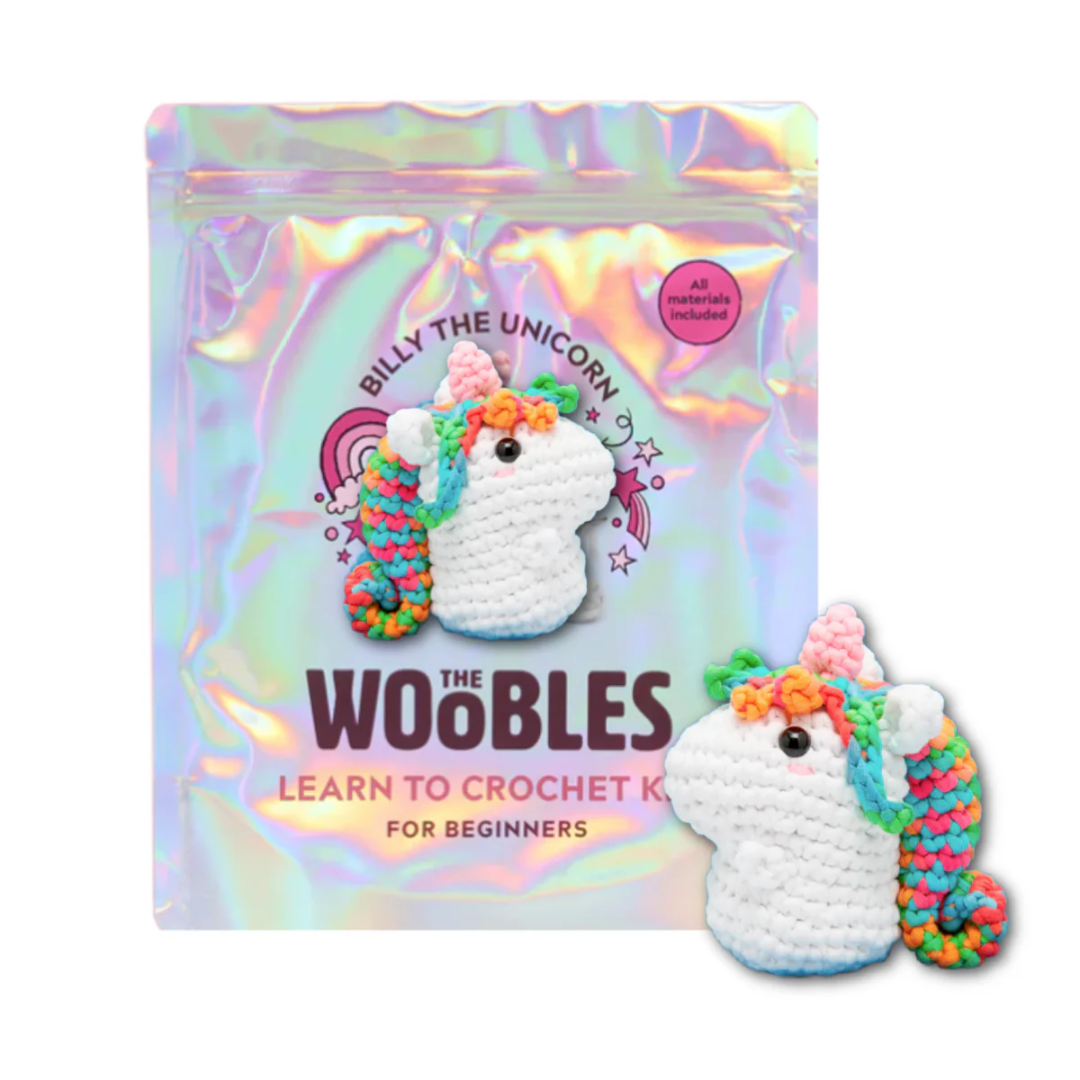 Beginner Crochet Kit Rainbow Unicorn Billy