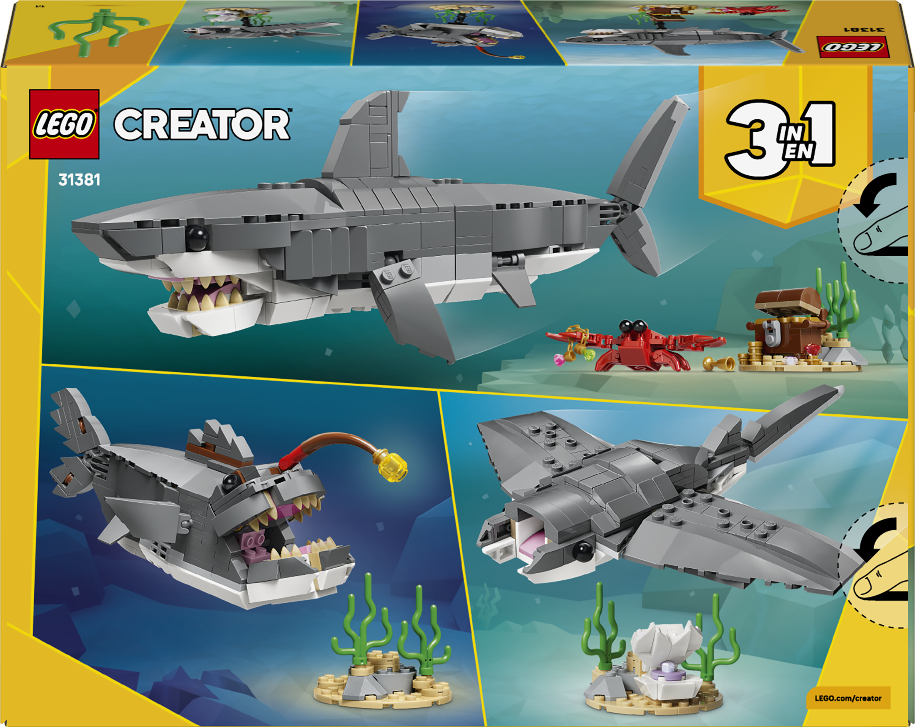 31381 LEGO&reg; Creator Fierce Shark with a Treasure Chest