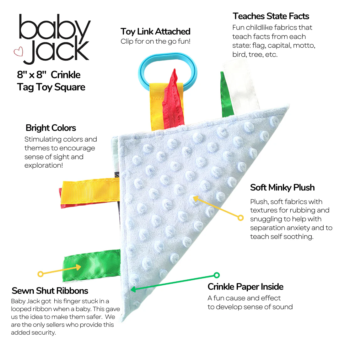 Seattle / WA Baby Crinkle Tag Square