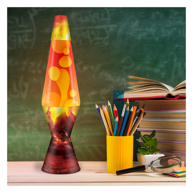 Lava Lamp 14.5in - Erupting Crater Yellow &amp; Red