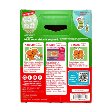 Shrink-Its! Mini DIY Shrink Art Kit: Holly Jolly
