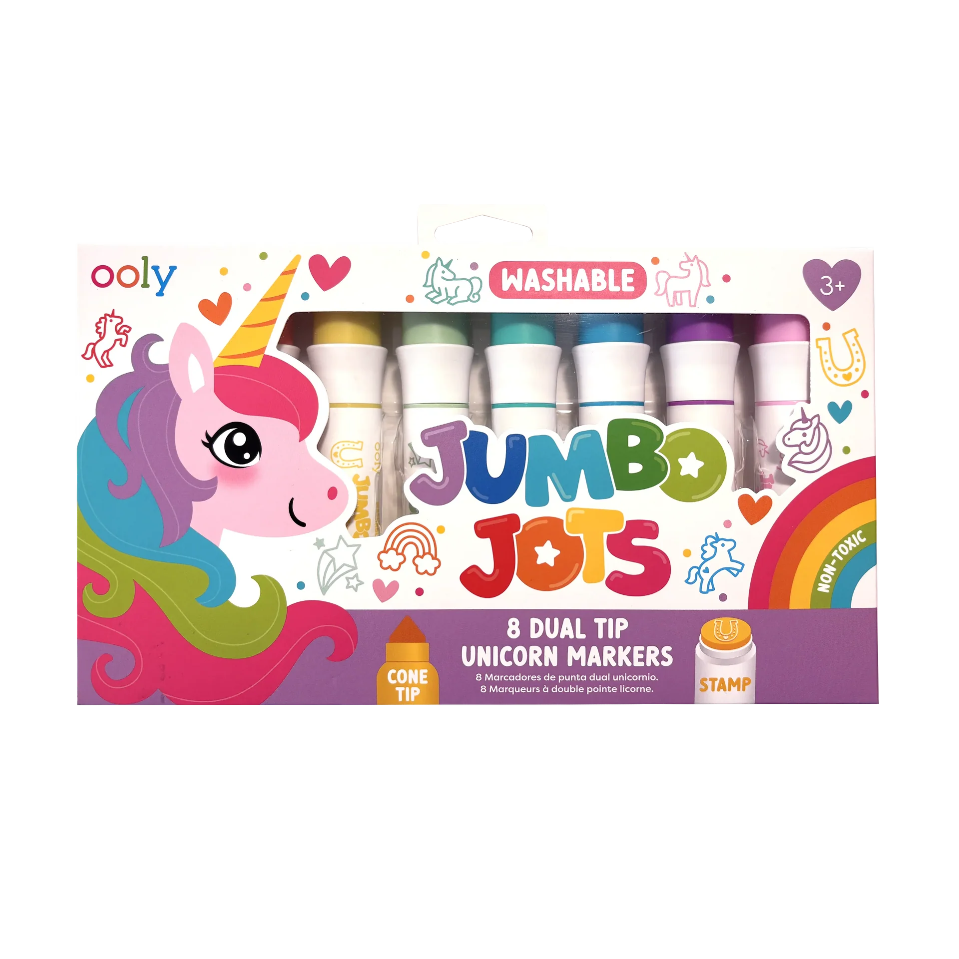 Jumbo Jots 8 Dual Tip Unicorn Markers