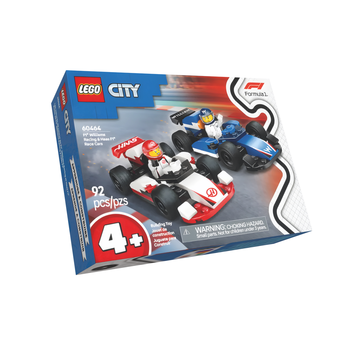 LEGO® City F1® Williams Racing & Haas F1® Race Cars (60464