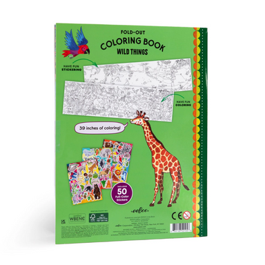 Fold-Out Coloring Book - Wild Things