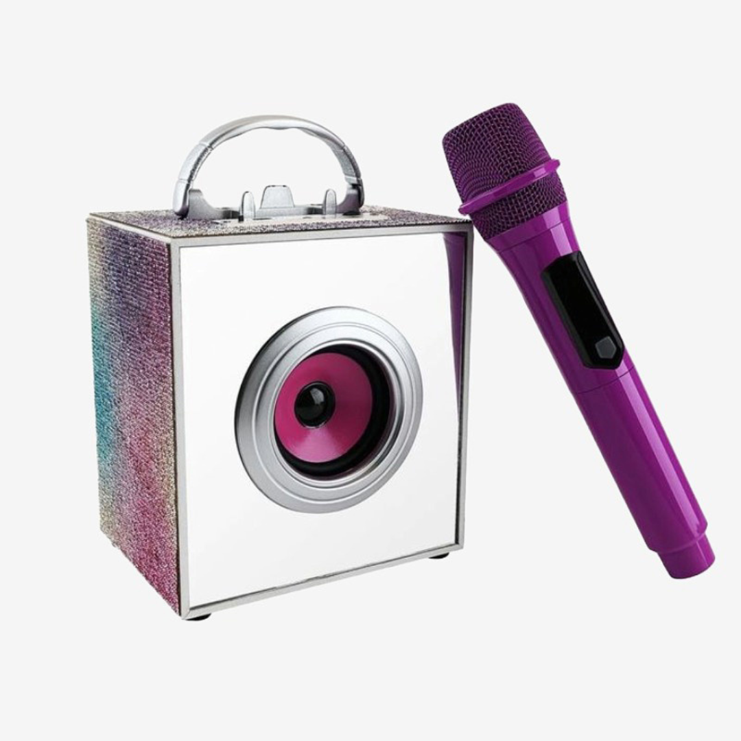 Pop Star Karaoke Infinity Lights Speaker &amp; Mic