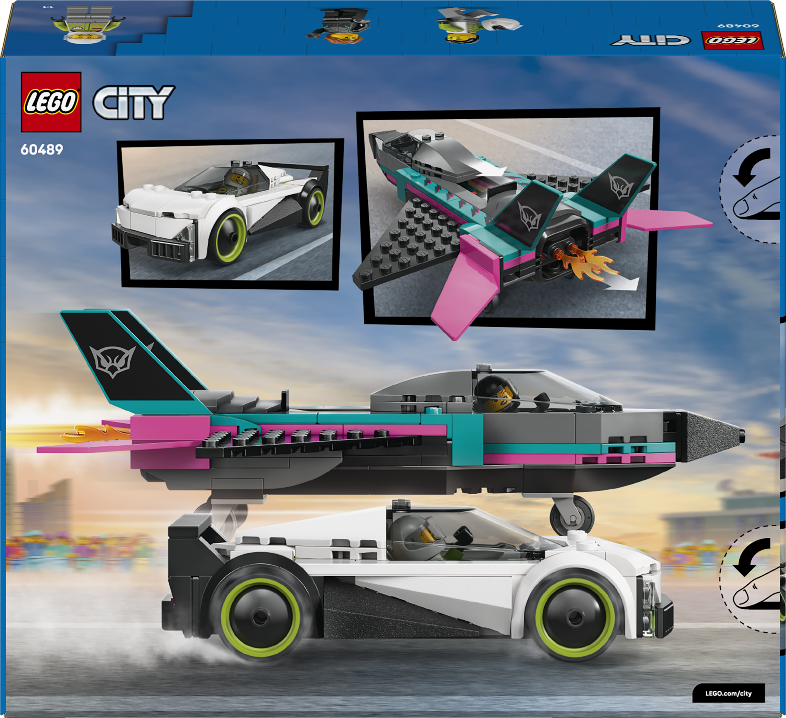 LEGO&reg; City Jet vs. Car &ndash; Toy Cars and Jet Toy Playset - 60489