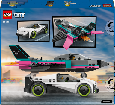 LEGO&reg; City Jet vs. Car &ndash; Toy Cars and Jet Toy Playset - 60489