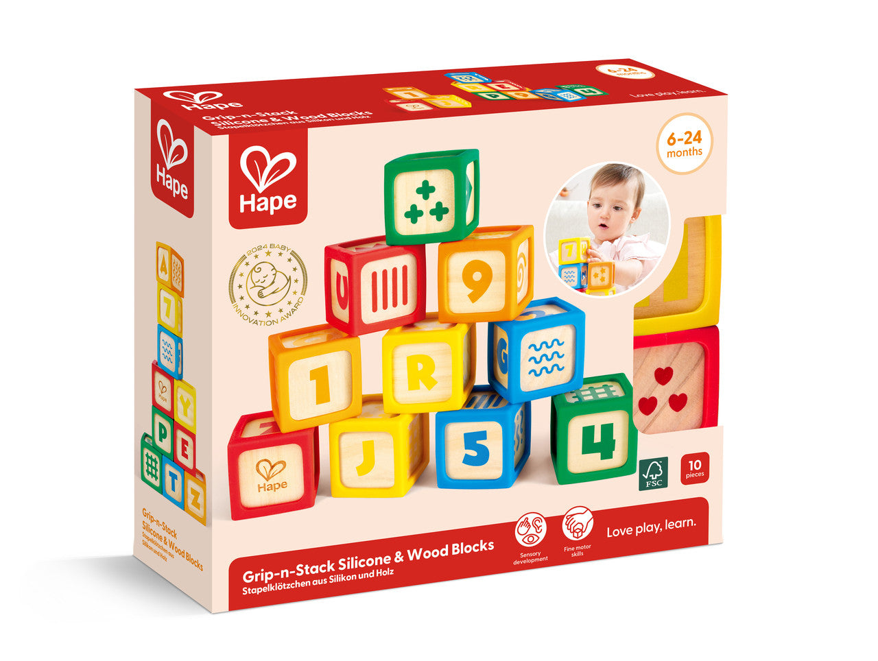 Grip-n-Stack Silicone/Wood Blocks