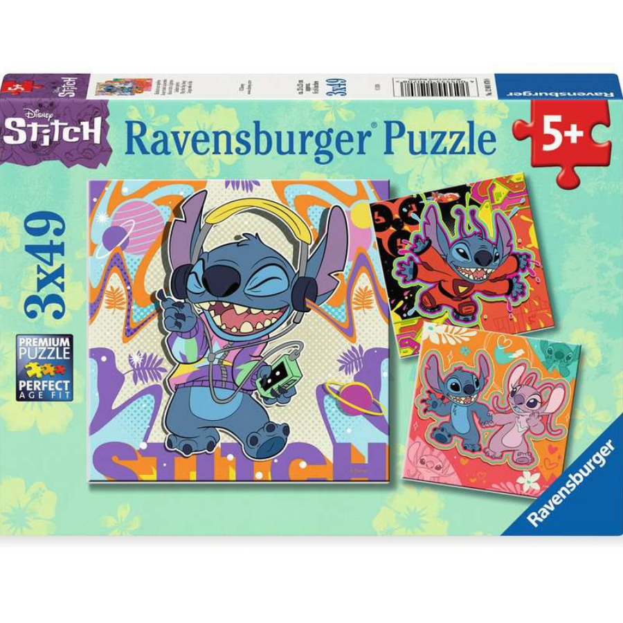 Stitch 3x49pc Puzzles