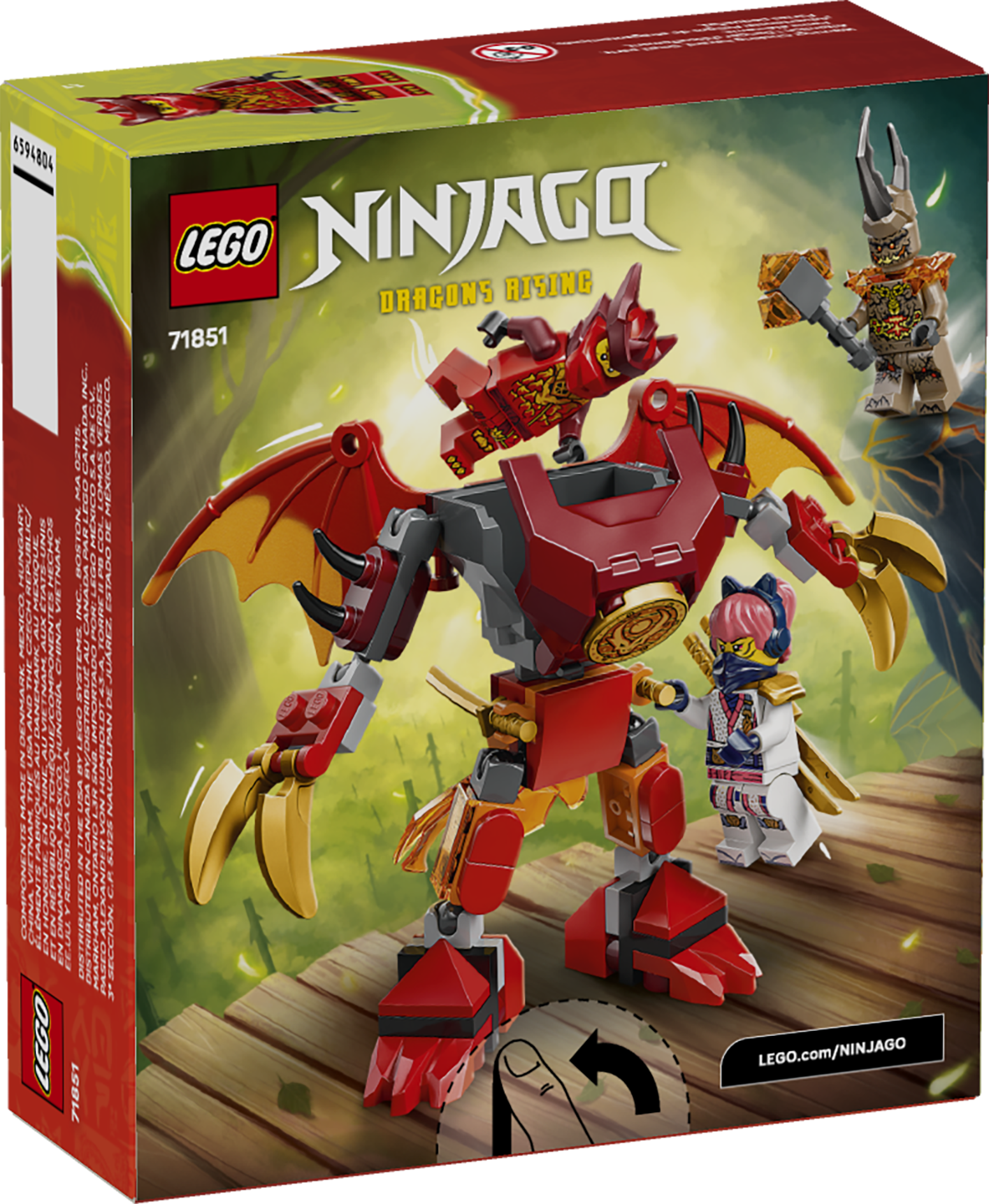 LEGO&reg; NINJAGO&reg; Kai&rsquo;s Dragon Mech Battle Pack, Mech Toy 71851