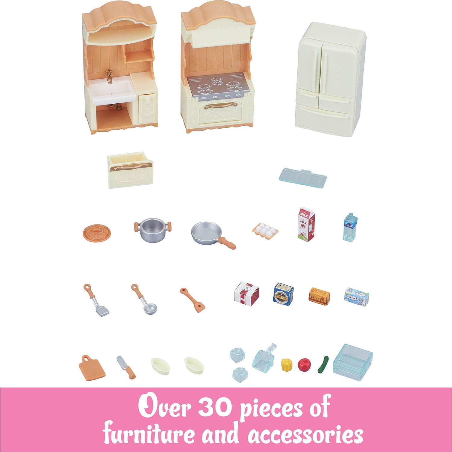 Calico Critters Kitchen and Fridge Play Set