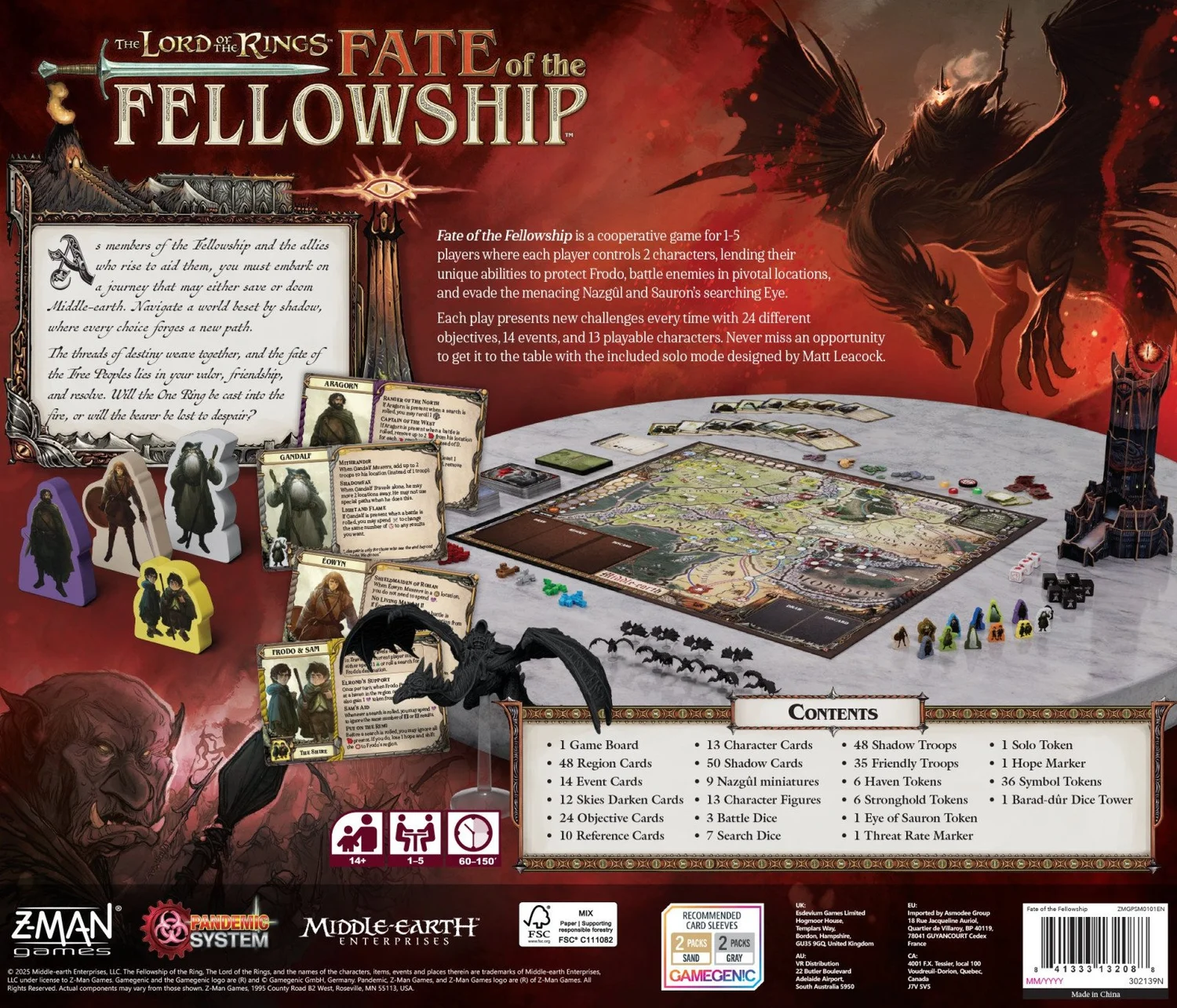 Pandemic: Lord of the Rings - Fate of the Fellowship