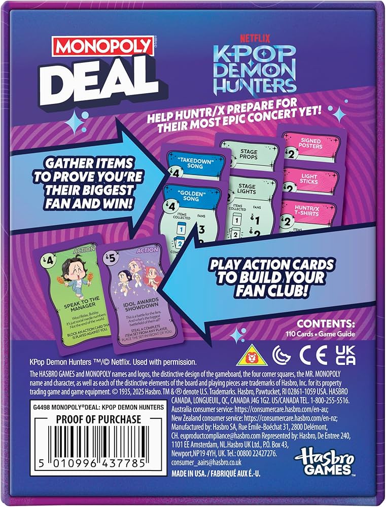 Monopoly Deal: KPop Demon Hunters Card Game