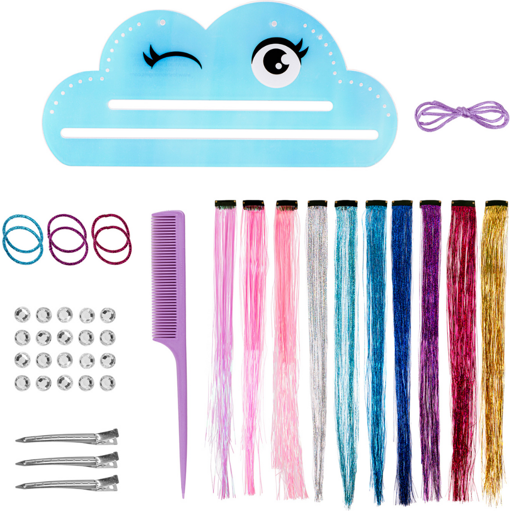 Shimmer &amp; Style Tinsel Hair Styling Kit