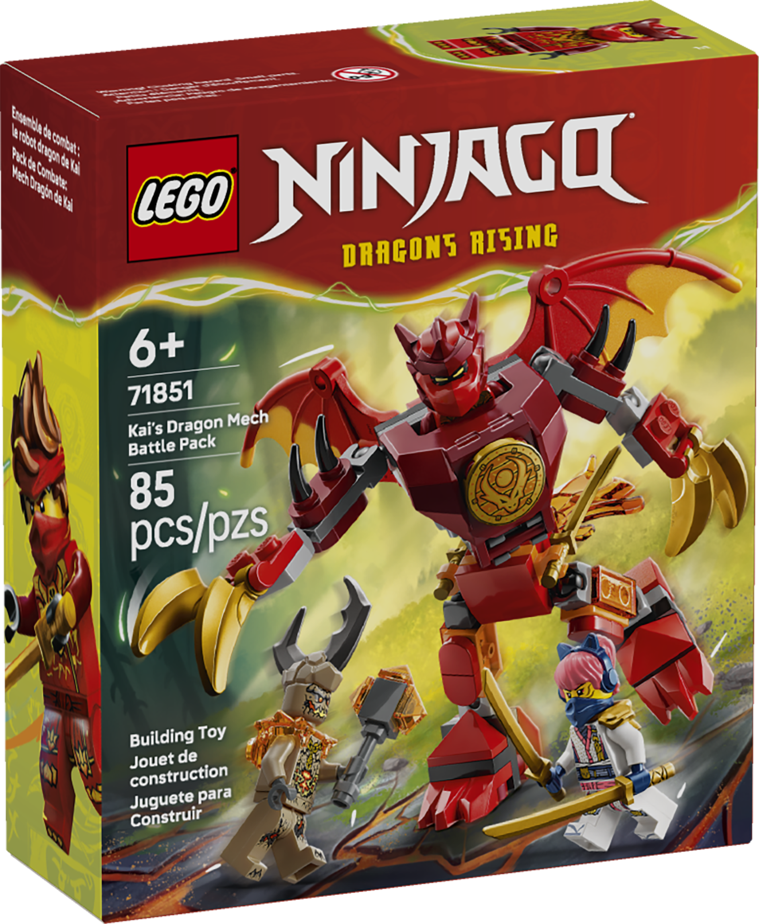 LEGO&reg; NINJAGO&reg; Kai&rsquo;s Dragon Mech Battle Pack, Mech Toy 71851