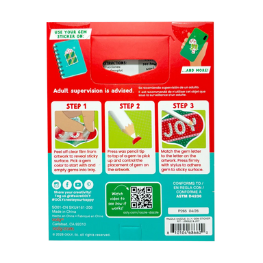 Razzle Dazzle Mini DIY Gem Sticker Kit: Jingle &amp; Joy