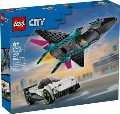 LEGO&reg; City Jet vs. Car &ndash; Toy Cars and Jet Toy Playset - 60489
