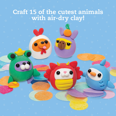 Air Dry Clay Animal Party!