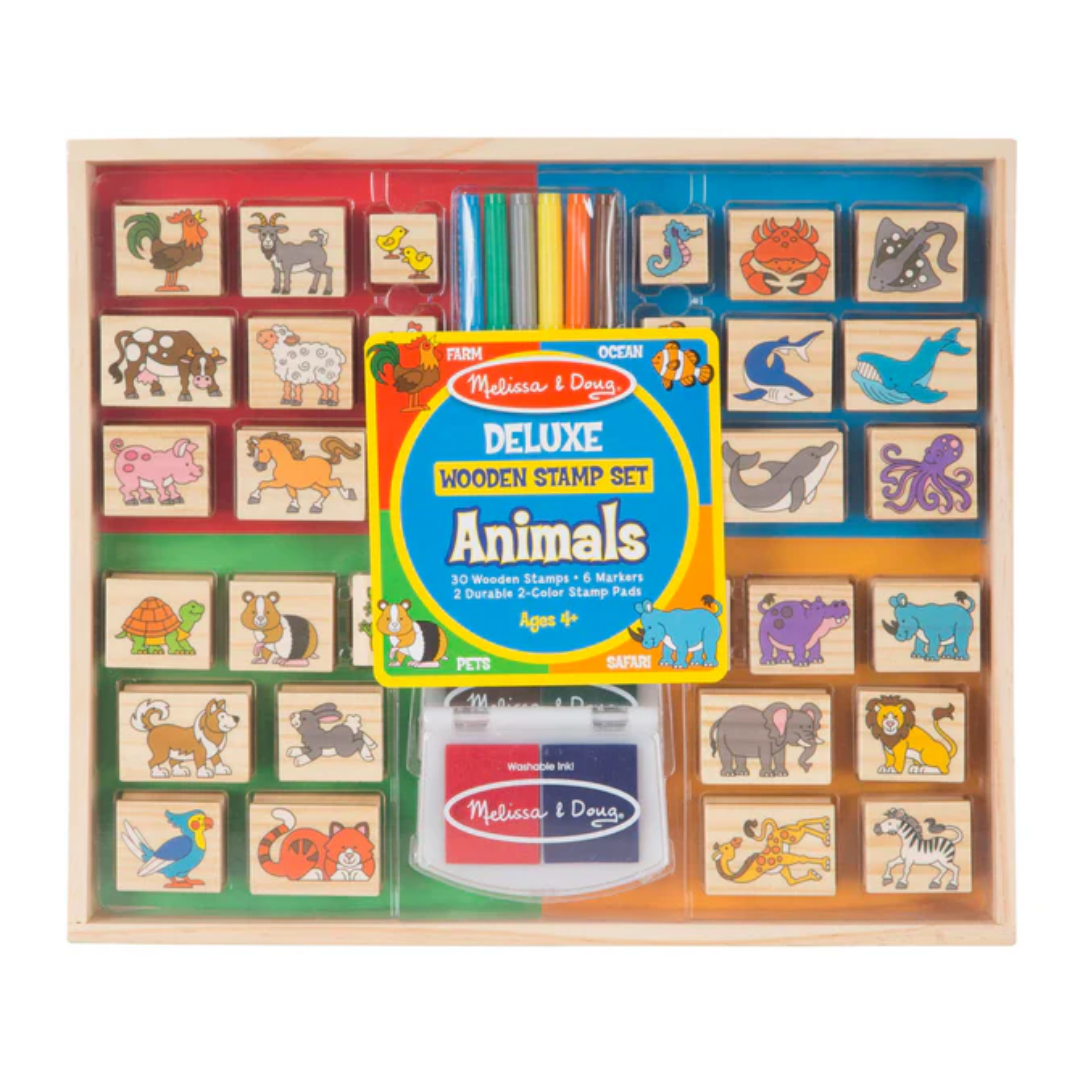 Deluxe Wooden Stamp Set - Animals