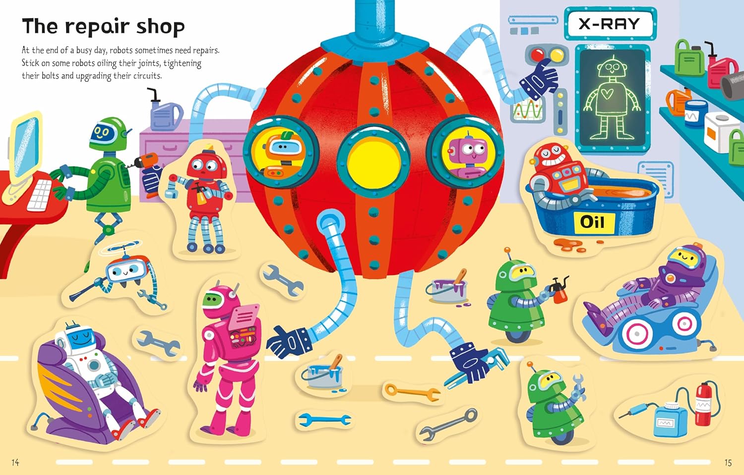 First Sticker Books: Robots