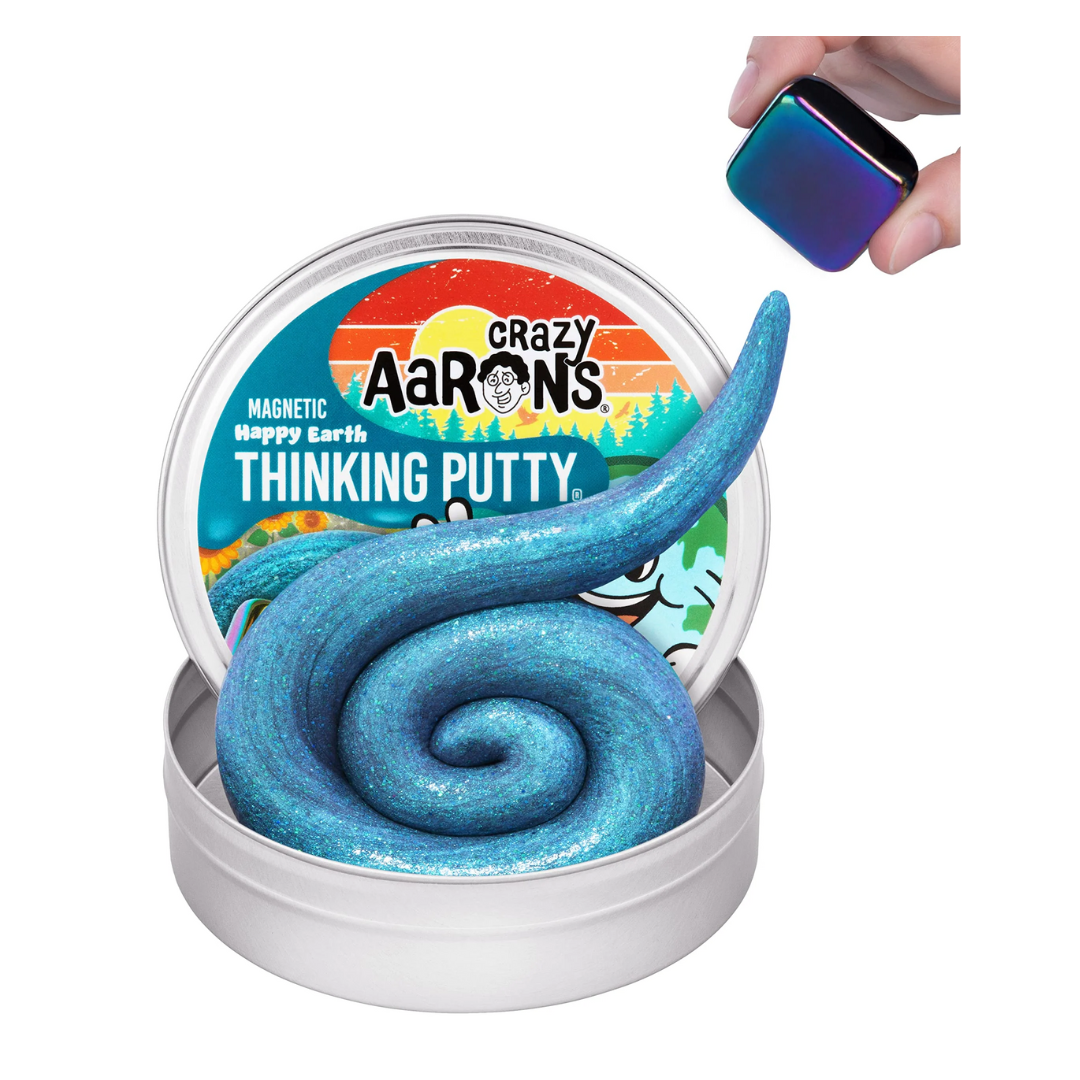 4in Happy Earth Magnetic Storm Thinking Putty