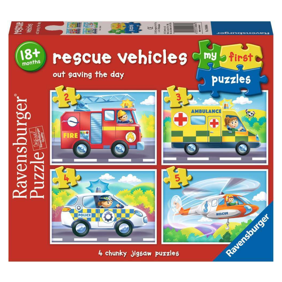 My First Puzzle: Rescue Vehicles 2,3,4,5pc Puzzles
