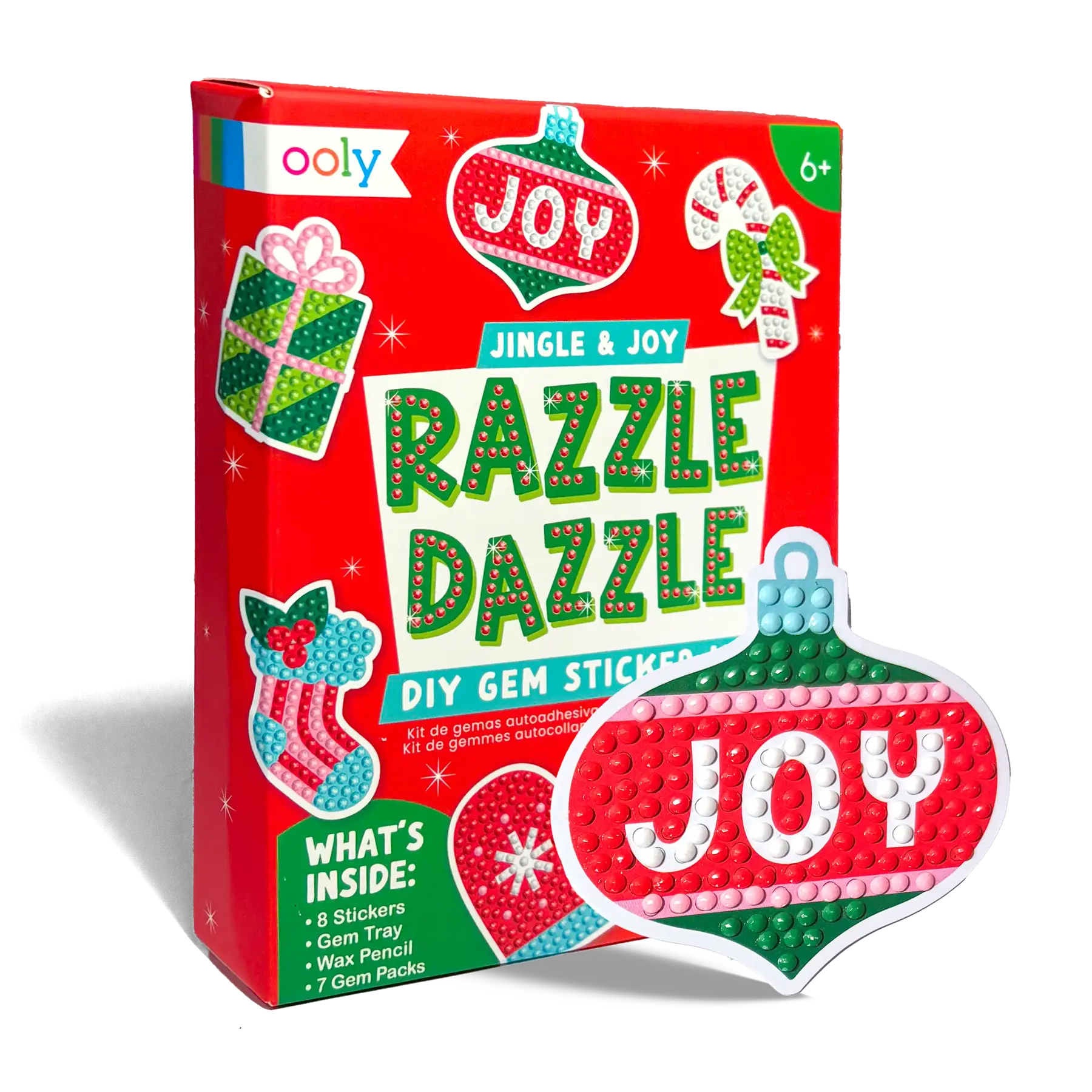 Razzle Dazzle Mini DIY Gem Sticker Kit: Jingle &amp; Joy