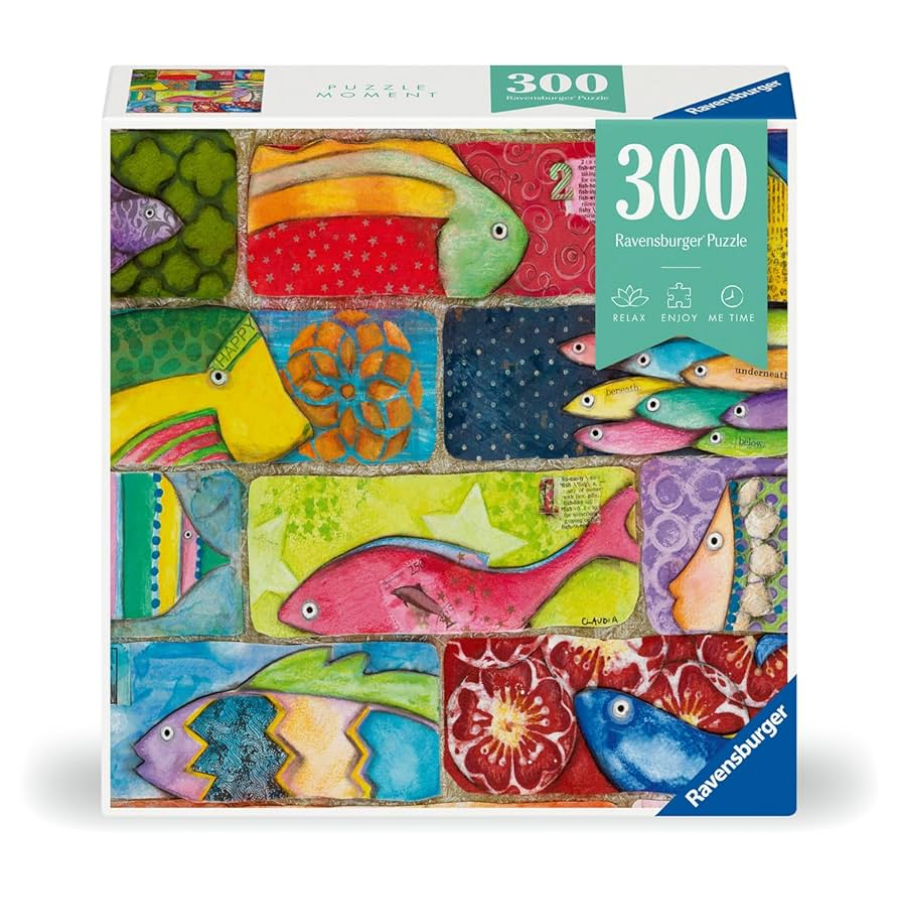 Puzzle Moments: Splashy Fish Tiles 300pc Puzzle