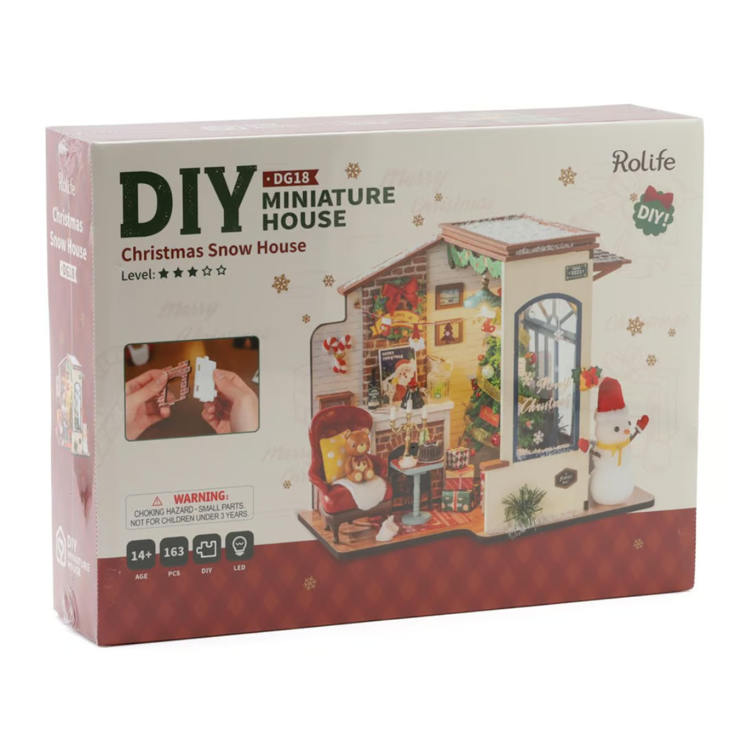 Christmas Snow House - DIY Miniature Kit