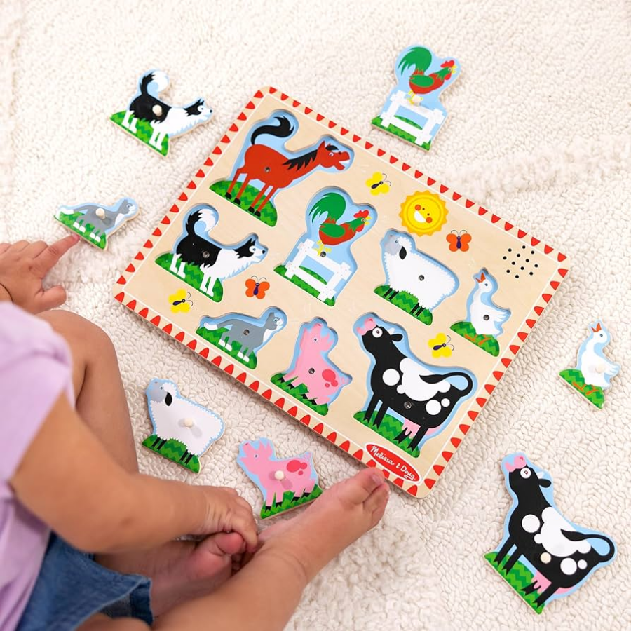 Farm Animals Sound Puzzle Board