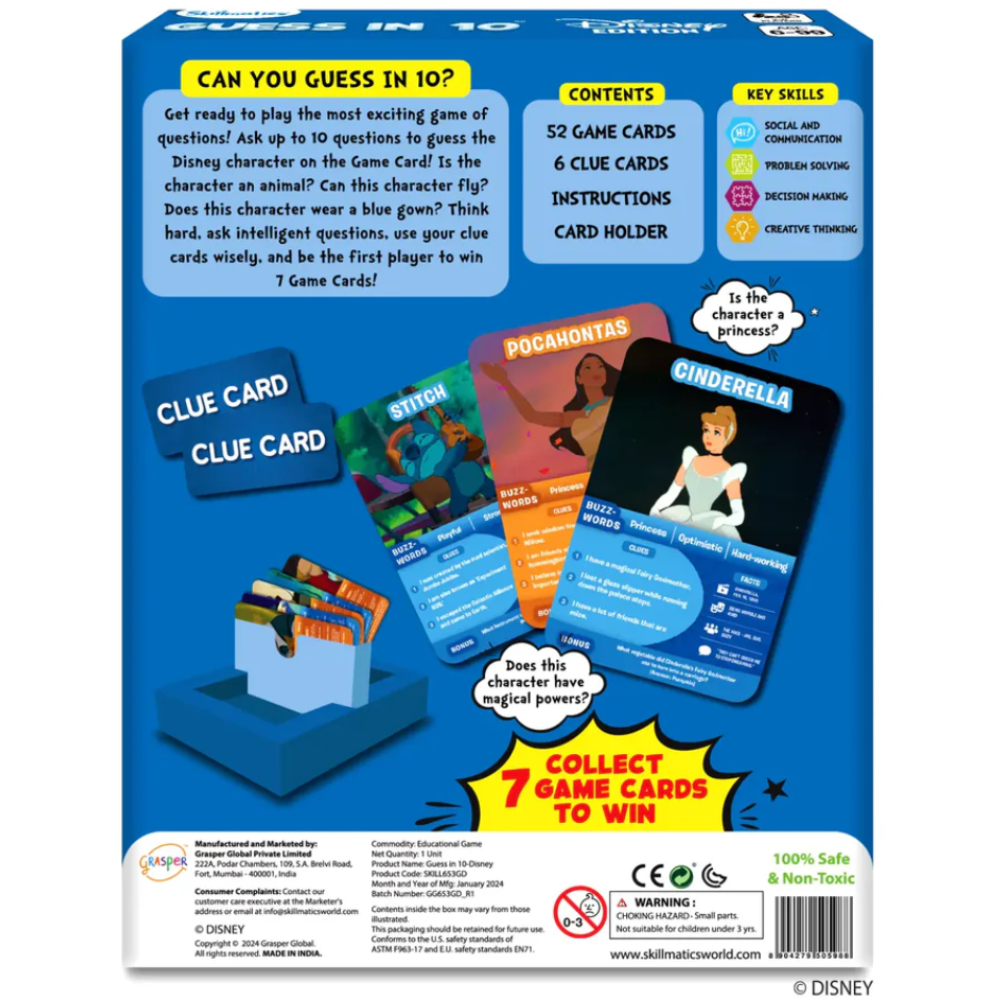 Guess in 10: Disney Trivia card game
