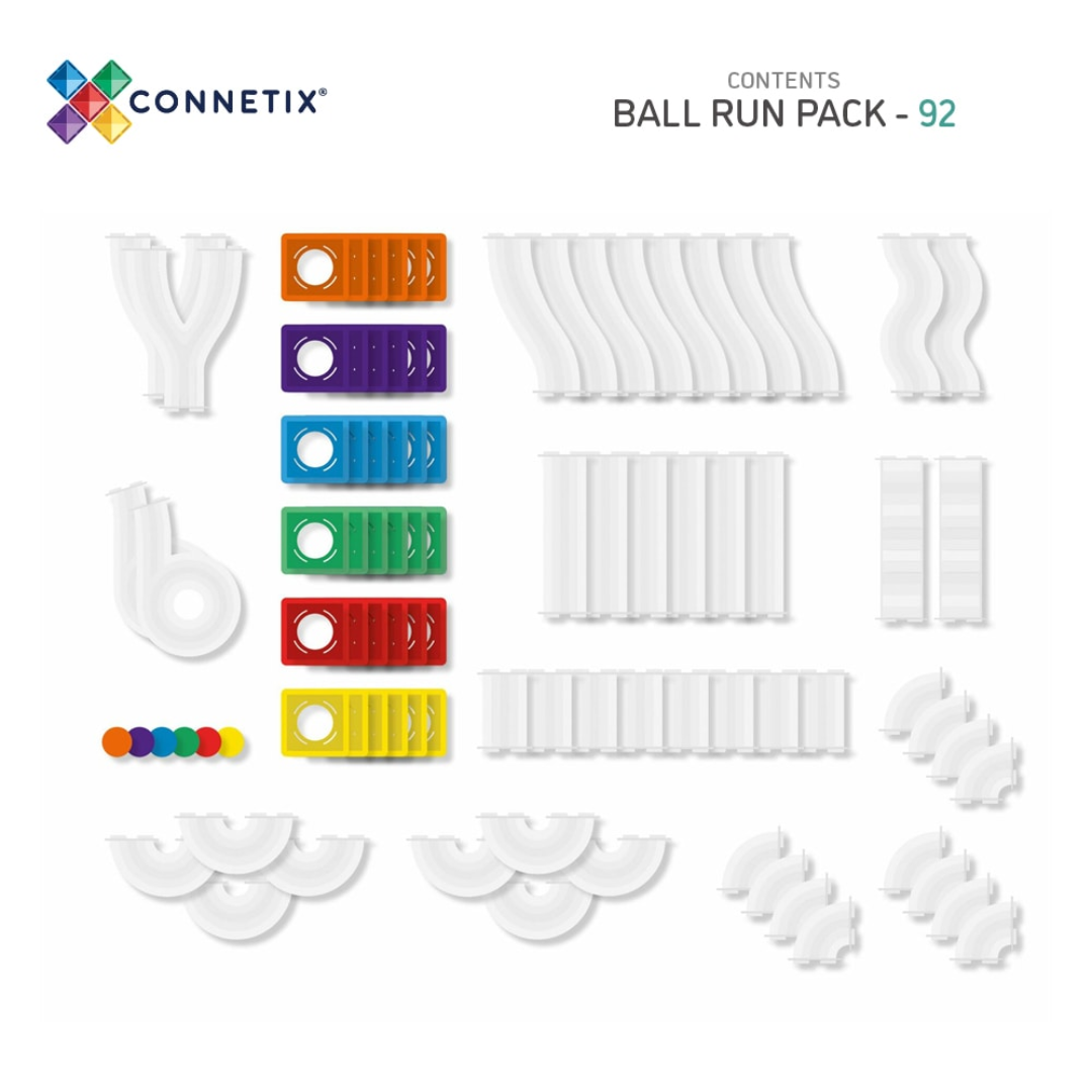 Connetix Rainbow Ball Run 92pc Set