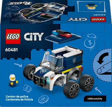 LEGO&reg; City Rides &ndash; Police Truck Toy Building Set 60481