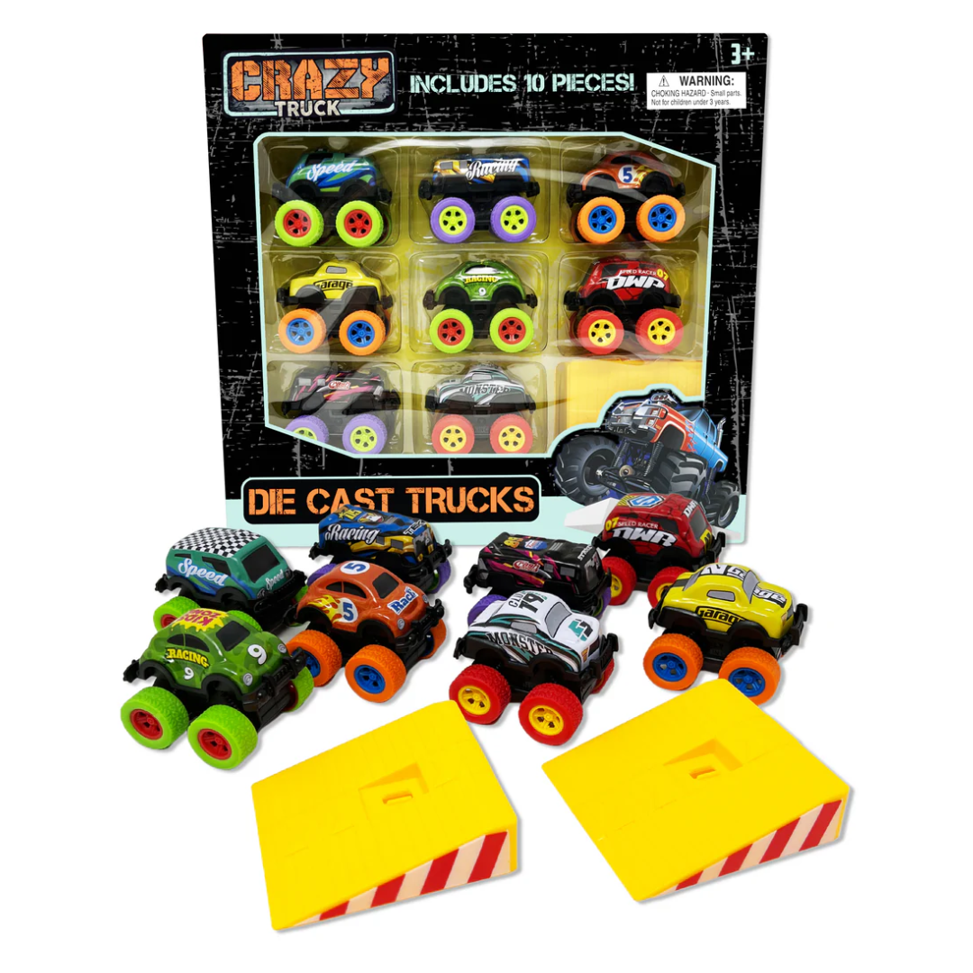 Die Cast Pull-Back Trucks Set