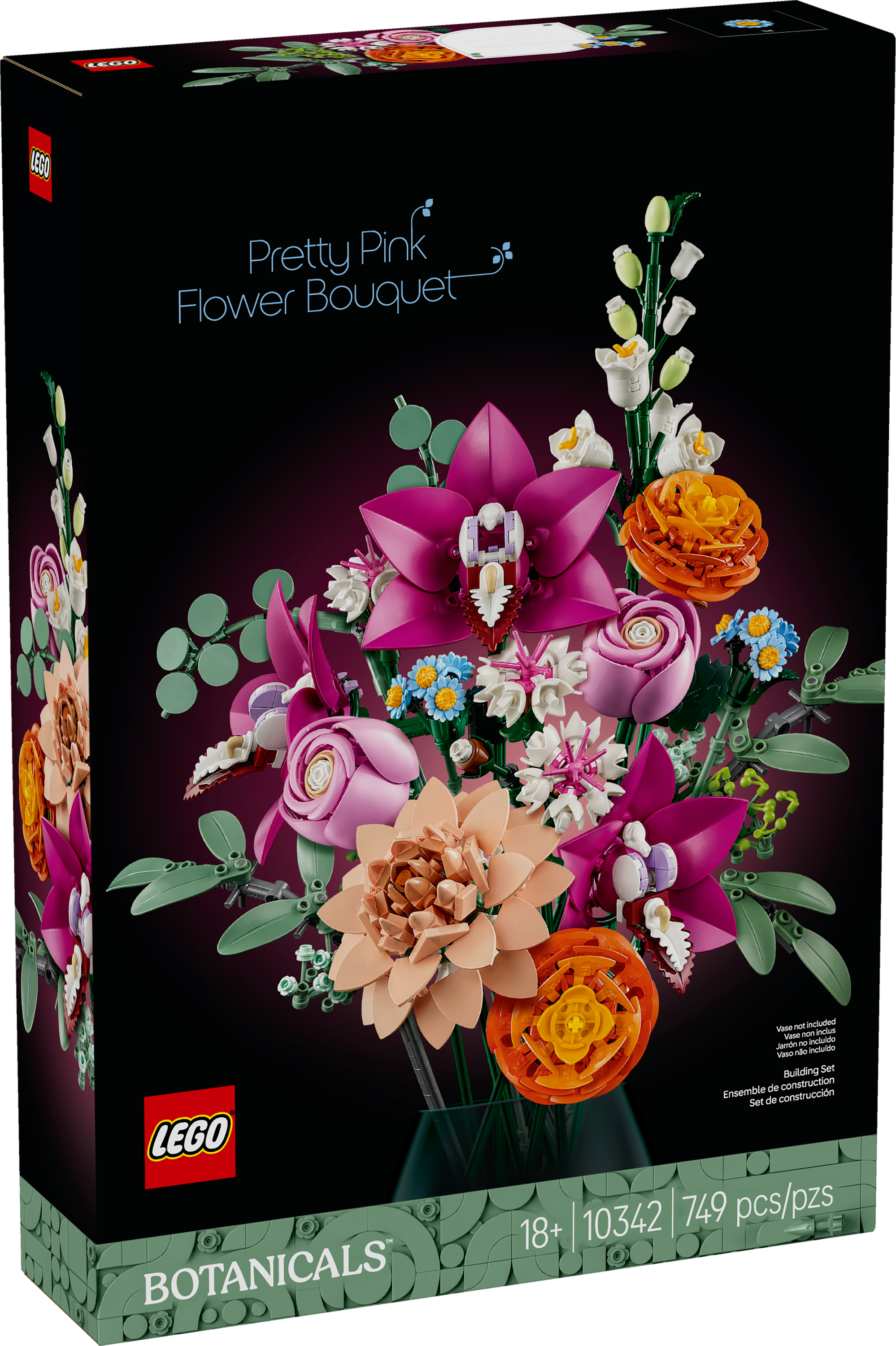 LEGO&reg; Botanicals Pretty Pink Flower Bouquet 10342