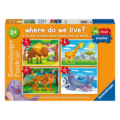My First Puzzles: Where do We Live 6, 8, 10, 12 pc