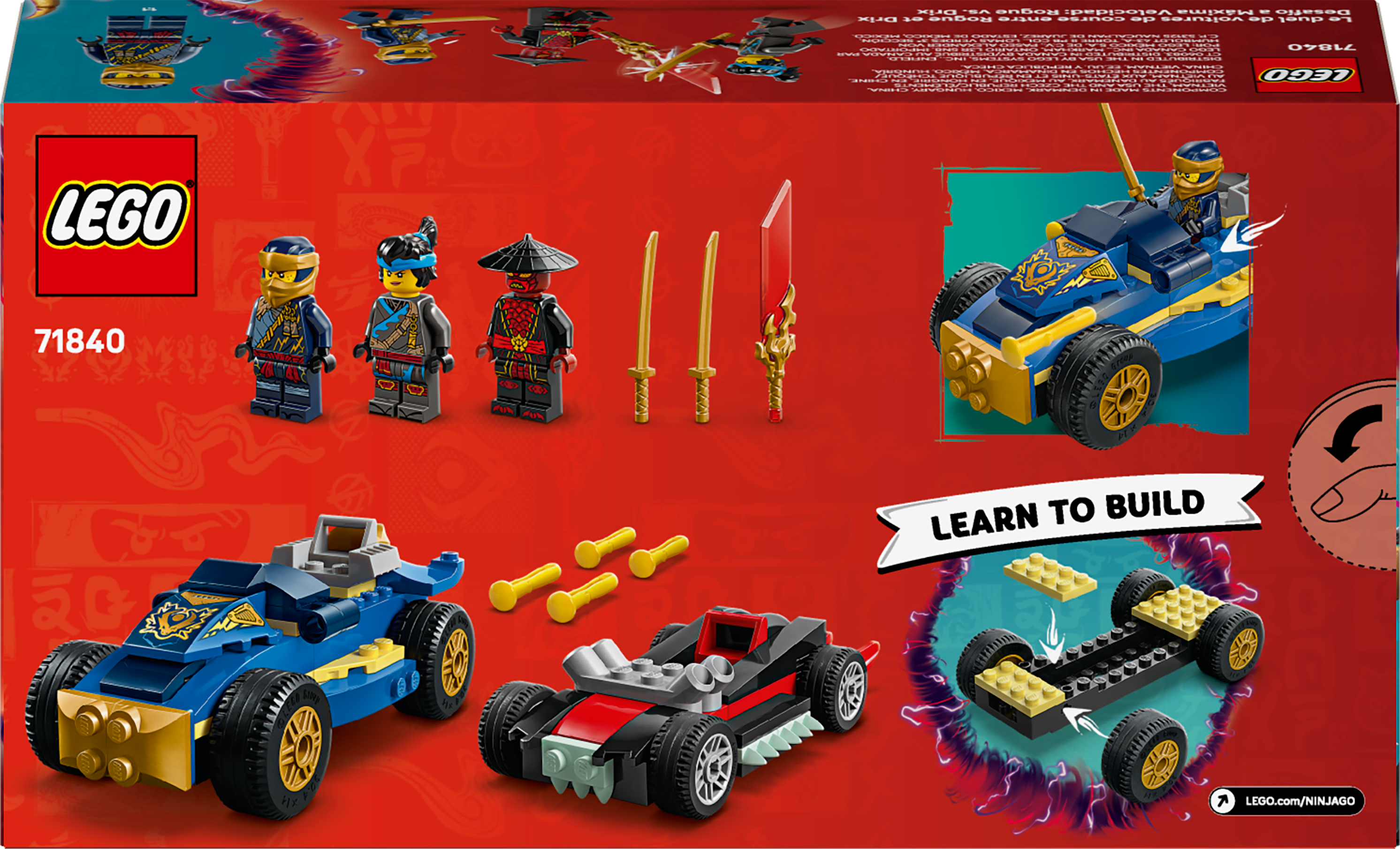 LEGO NINJAGO Rogue vs. Drix Race Car Duel 71840