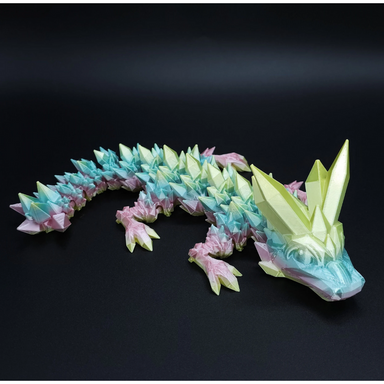 3D printed Baby Crystal Dragon 6in