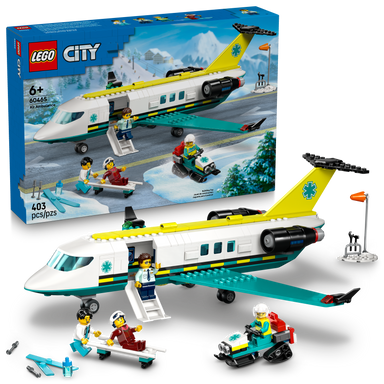 LEGO&reg; City Emergency Air Ambulance Plane, Airplane Toy Building Set 60465