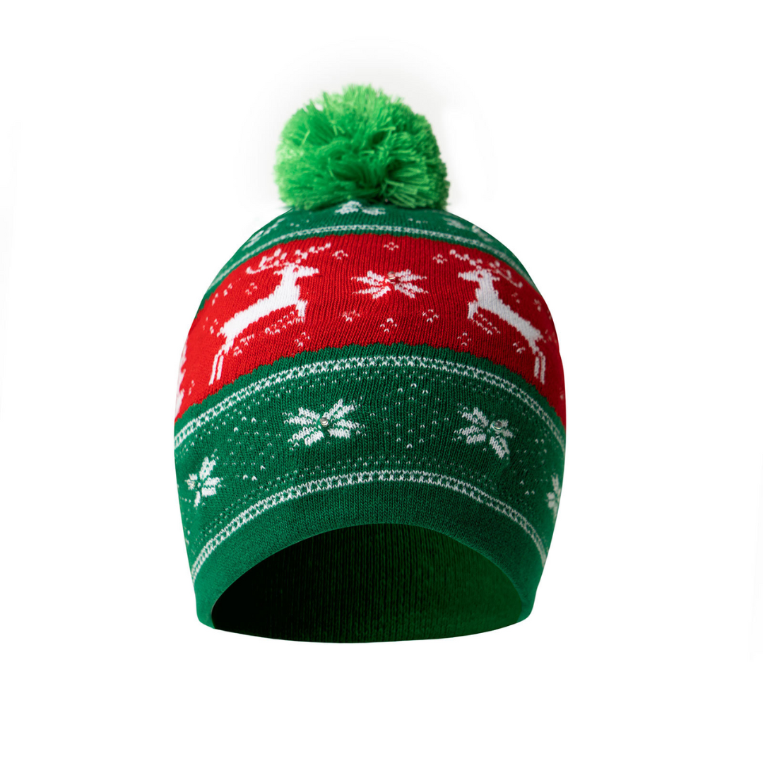 Christmas Light Up Knitted Hat Asst.