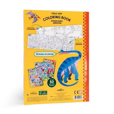 Fold-Out Coloring Book - Dinosaurs Abound