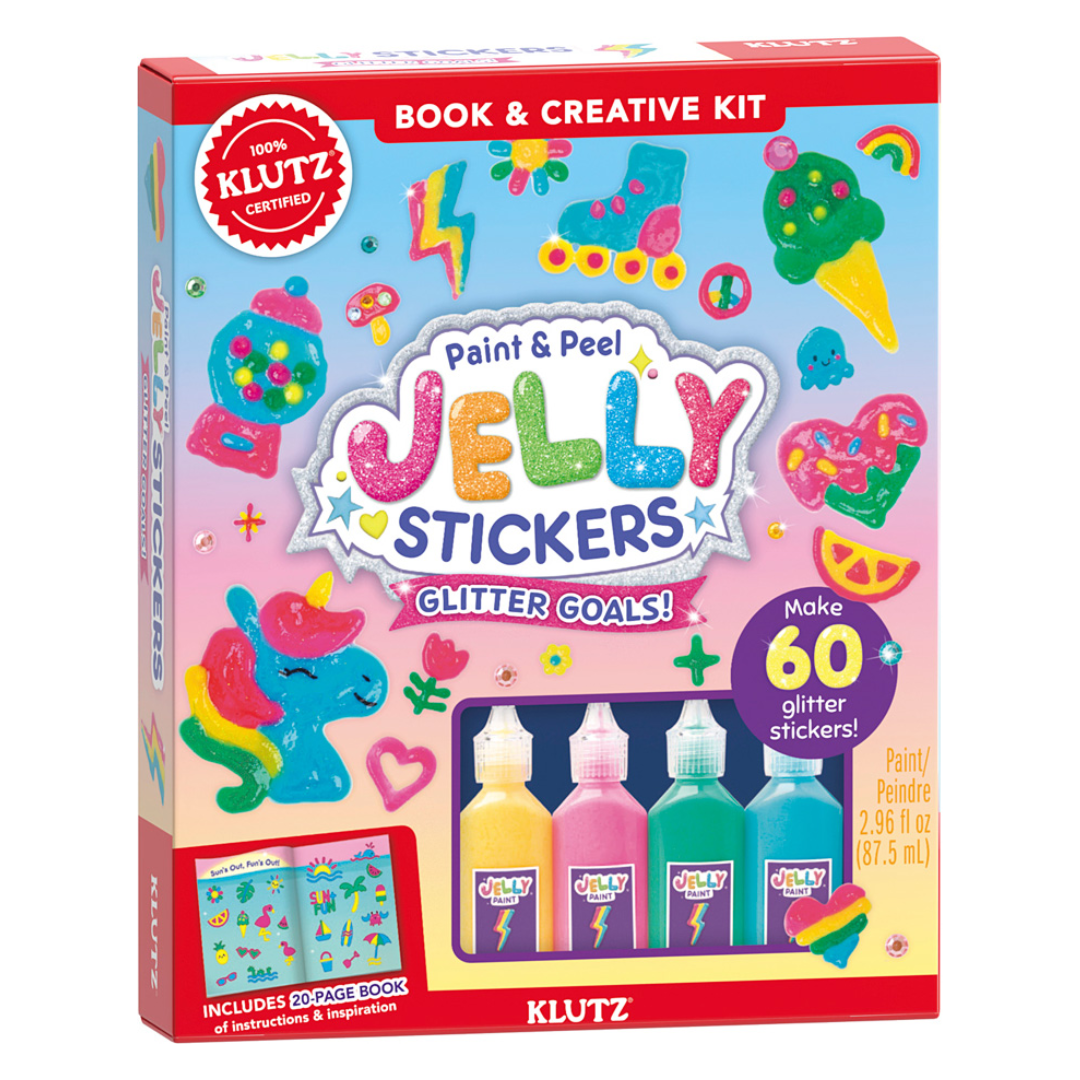 Paint &amp; Peel Jelly Stickers - Glitter Goals