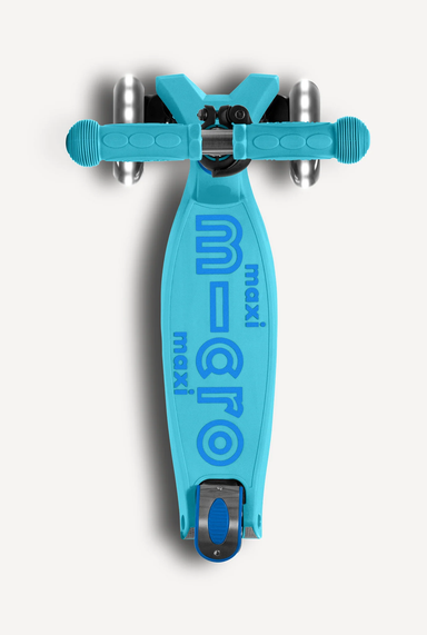 Micro Maxi Foldable LED Scooter: Bright Blue