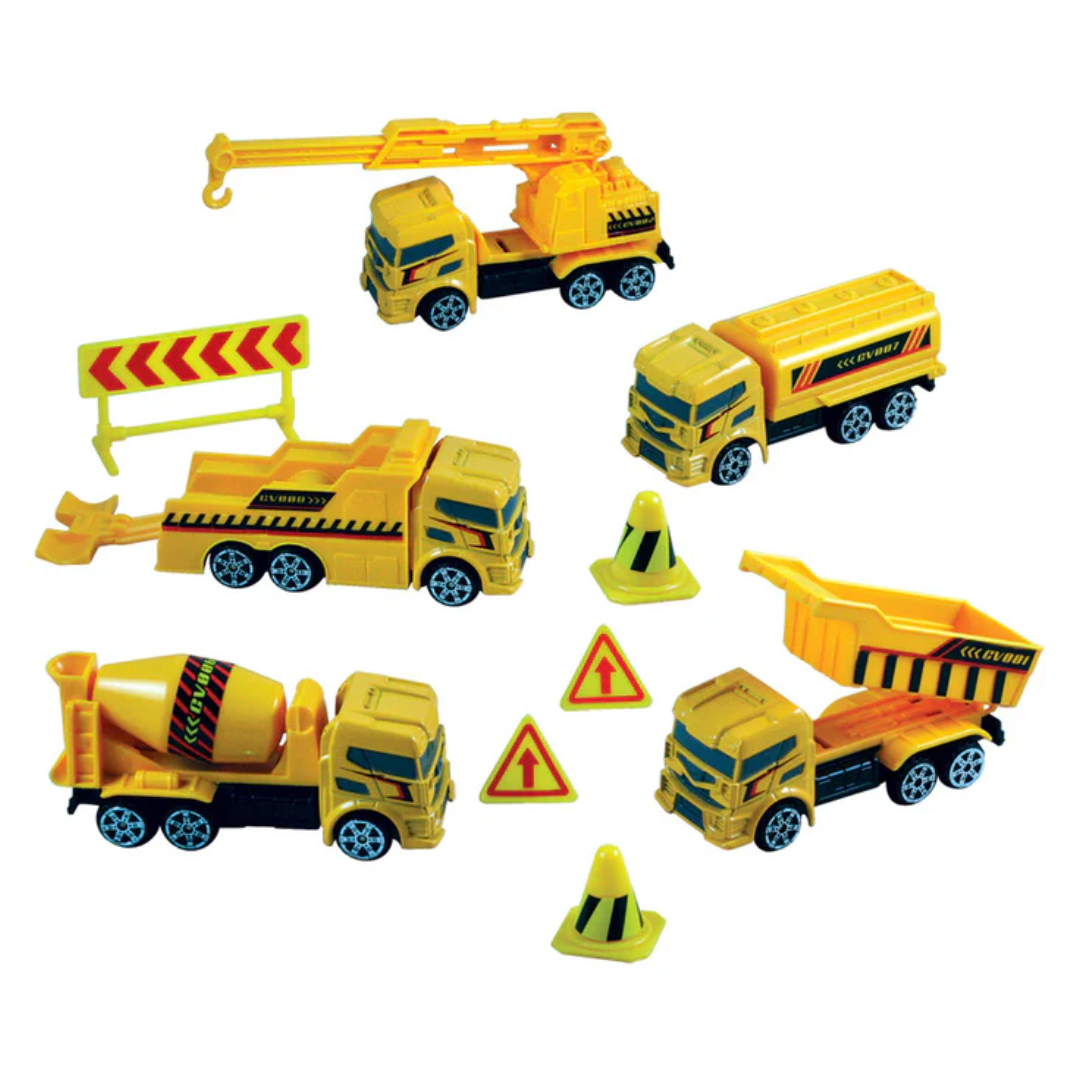 Construction Vehicles Backpack Playset