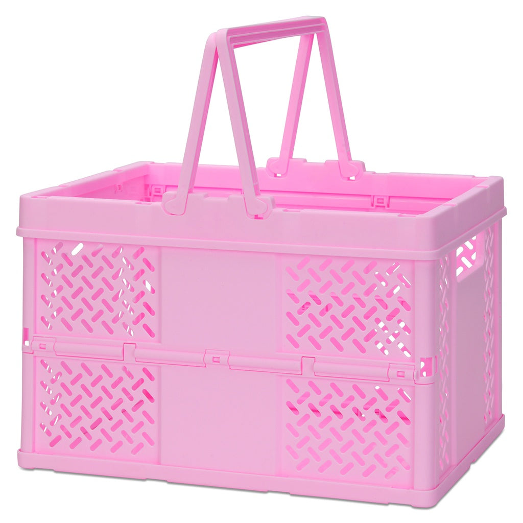 Large Foldable Storage Crate - Pink