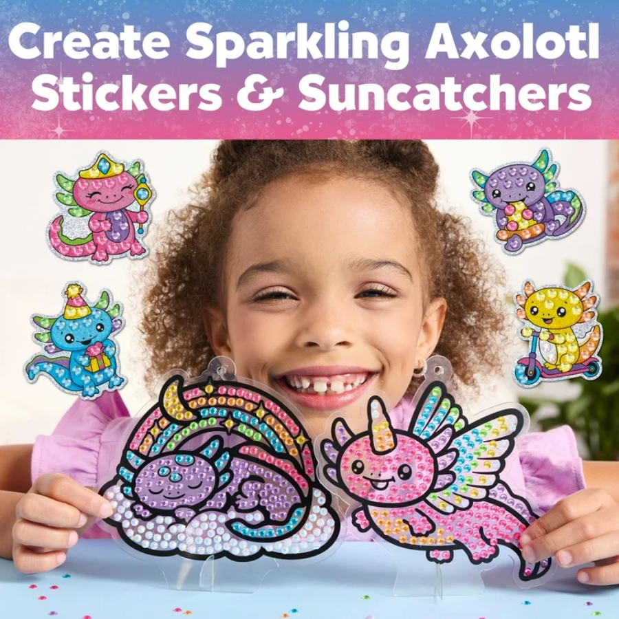 Big Gem Diamond Painting: Axolotl